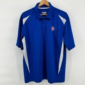 Augusta Chicago Cubs Performance Polo Mens Large Wicking White Side Panels